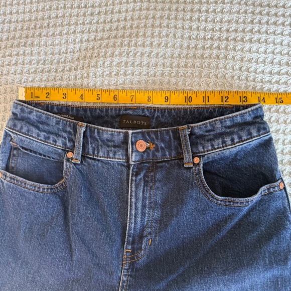 Talbots High Waist Relaxed Jean Womens 4 Huron Wash Denim Blue Pants Stretch - Picture 6 of 8